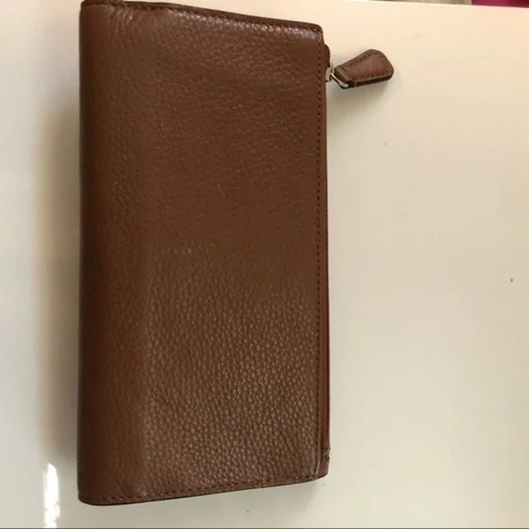 👛 COACH 👛 leather turnlock brown wallet - Picture 3 of 8